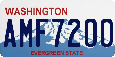 WA license plate AMF7200
