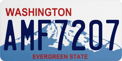 WA license plate AMF7207
