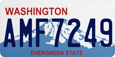 WA license plate AMF7249