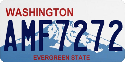 WA license plate AMF7272