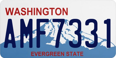 WA license plate AMF7331
