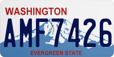 WA license plate AMF7426