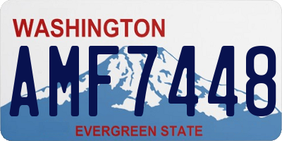 WA license plate AMF7448