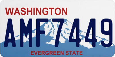 WA license plate AMF7449