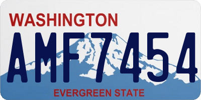 WA license plate AMF7454