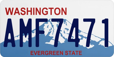 WA license plate AMF7471