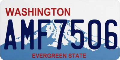 WA license plate AMF7506