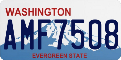 WA license plate AMF7508