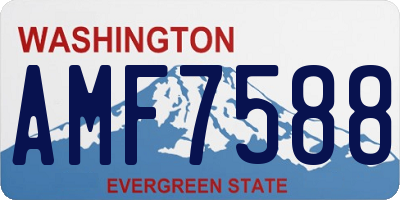 WA license plate AMF7588
