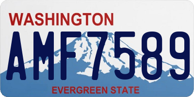 WA license plate AMF7589