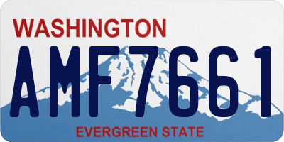 WA license plate AMF7661