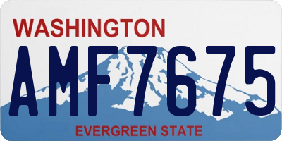 WA license plate AMF7675