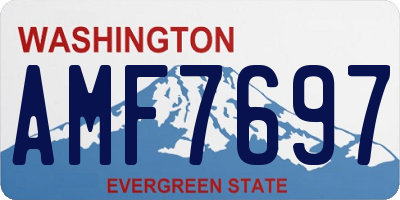 WA license plate AMF7697