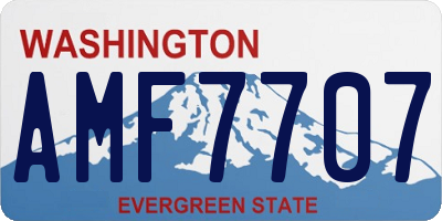 WA license plate AMF7707