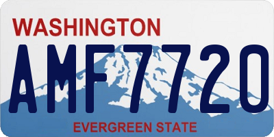 WA license plate AMF7720