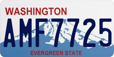 WA license plate AMF7725