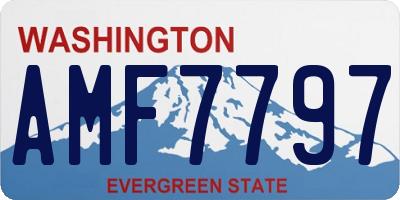 WA license plate AMF7797