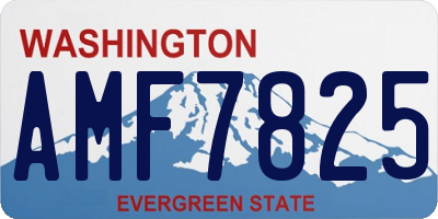WA license plate AMF7825