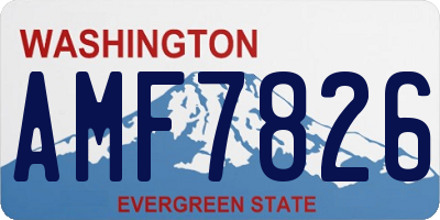 WA license plate AMF7826