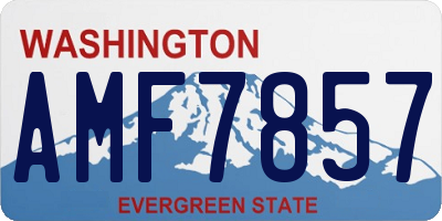 WA license plate AMF7857
