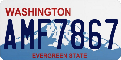 WA license plate AMF7867