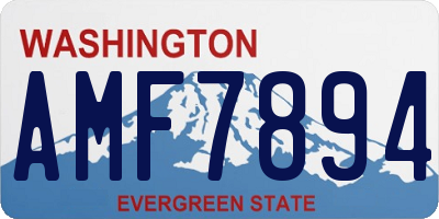 WA license plate AMF7894
