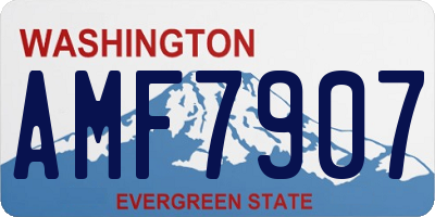 WA license plate AMF7907
