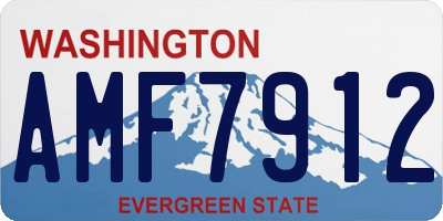 WA license plate AMF7912