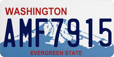 WA license plate AMF7915