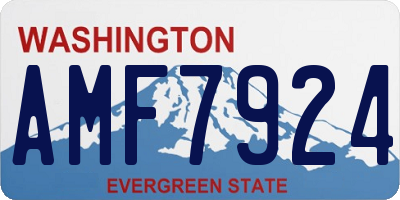 WA license plate AMF7924