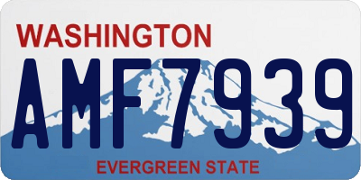WA license plate AMF7939