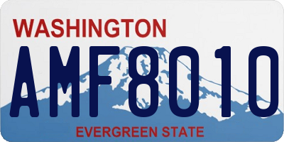 WA license plate AMF8010