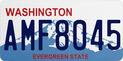 WA license plate AMF8045