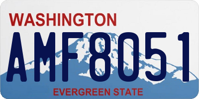 WA license plate AMF8051