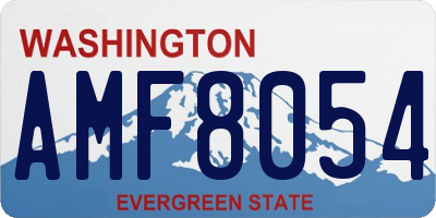 WA license plate AMF8054