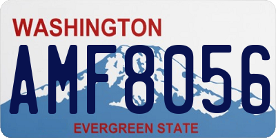 WA license plate AMF8056