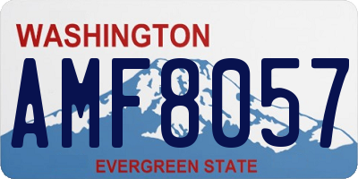 WA license plate AMF8057
