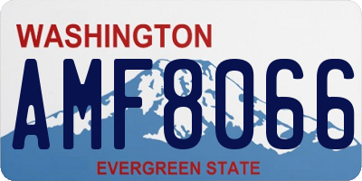 WA license plate AMF8066