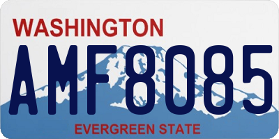WA license plate AMF8085
