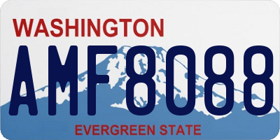 WA license plate AMF8088