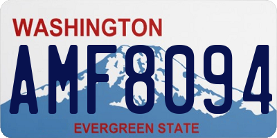 WA license plate AMF8094