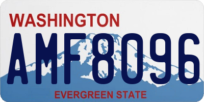 WA license plate AMF8096