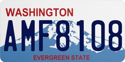 WA license plate AMF8108