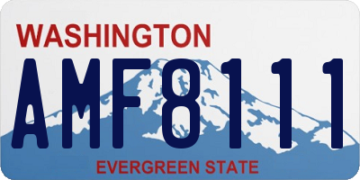 WA license plate AMF8111