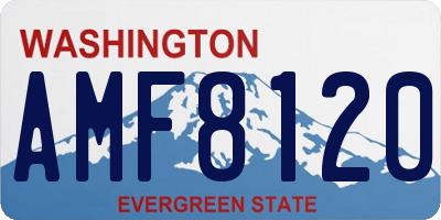 WA license plate AMF8120