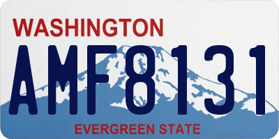 WA license plate AMF8131