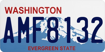 WA license plate AMF8132