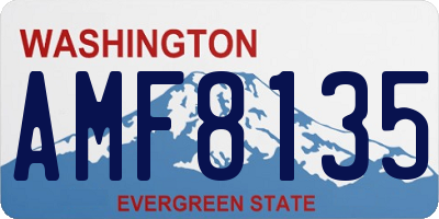 WA license plate AMF8135
