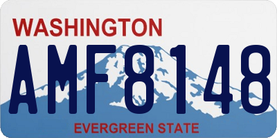 WA license plate AMF8148