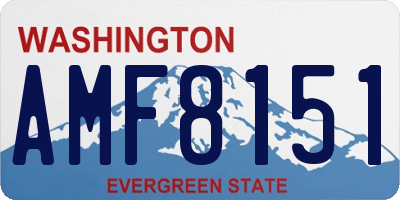 WA license plate AMF8151